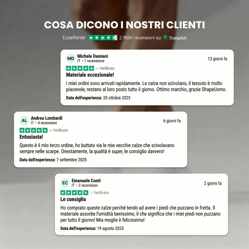 Calze ShapeUomo in fibra di bambù — altezza media premium